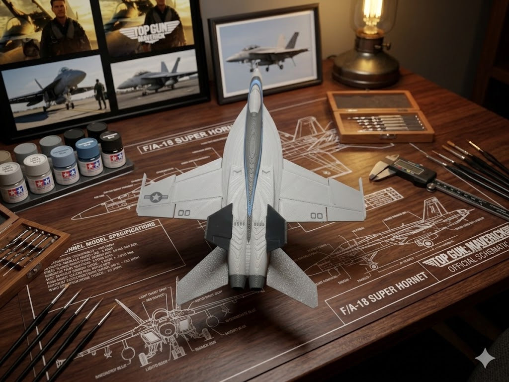 Top Gun F/A-18 Super Hornet 3D Printed Aircraft Model Kit – Maverick Inspired Jet Edition