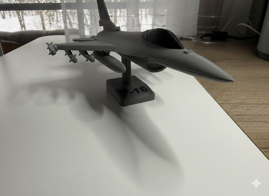 F-16 Falcon 3D Printed Model Kit F-16 Falcon 3D Printed Model Kit – Fighter Jet DIY Build – Military Aircraft Display – Aviation Desk Decor