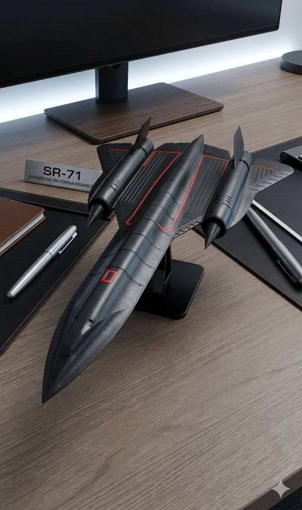 SR-71 Blackbird 3D Printed Display Model – Strategic Reconnaissance Aircraft Desk Decor