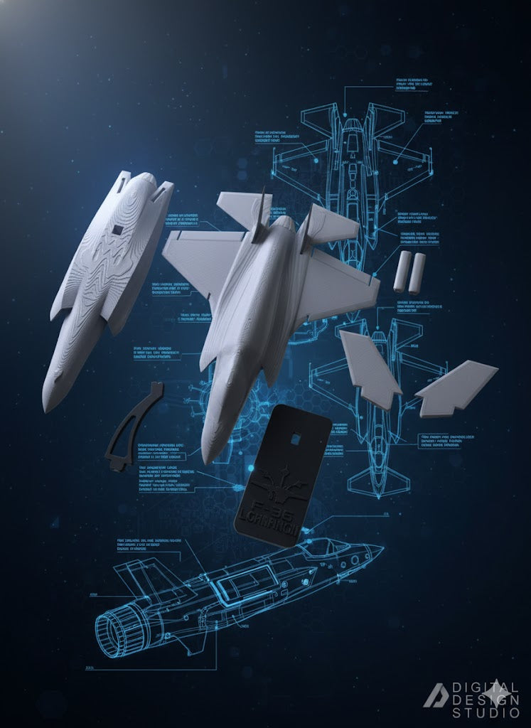 F-35 Lightning II 3D Printed Model Kit F-35 Lightning II 3D Printed Model Kit – Stealth Fighter Jet Display – Military Aircraft DIY Build – Aviation Desk Decor – Fighter Jet Model
