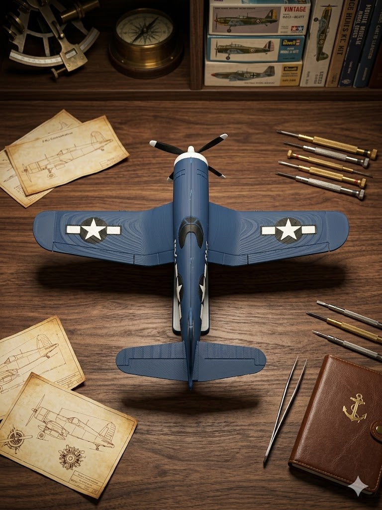F4U Corsair 3D Printed Aircraft Model Kit – WWII Fighter Plane Edition