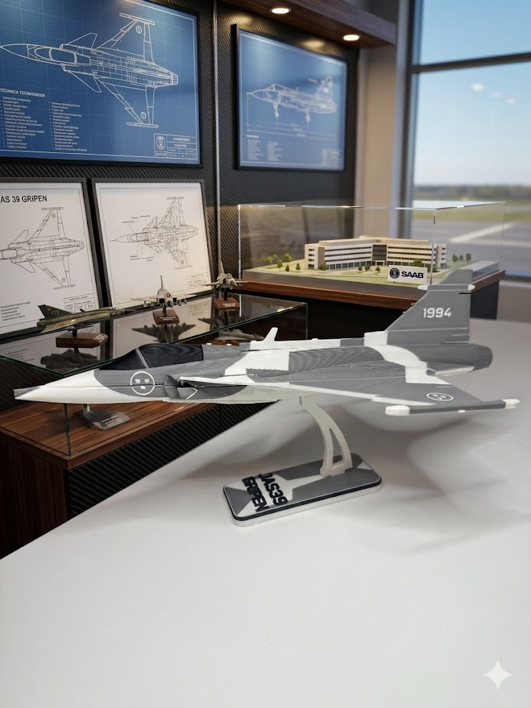 JAS 39 Gripen 3D Printed Aircraft Model Kit – Modern Fighter Jet Edition