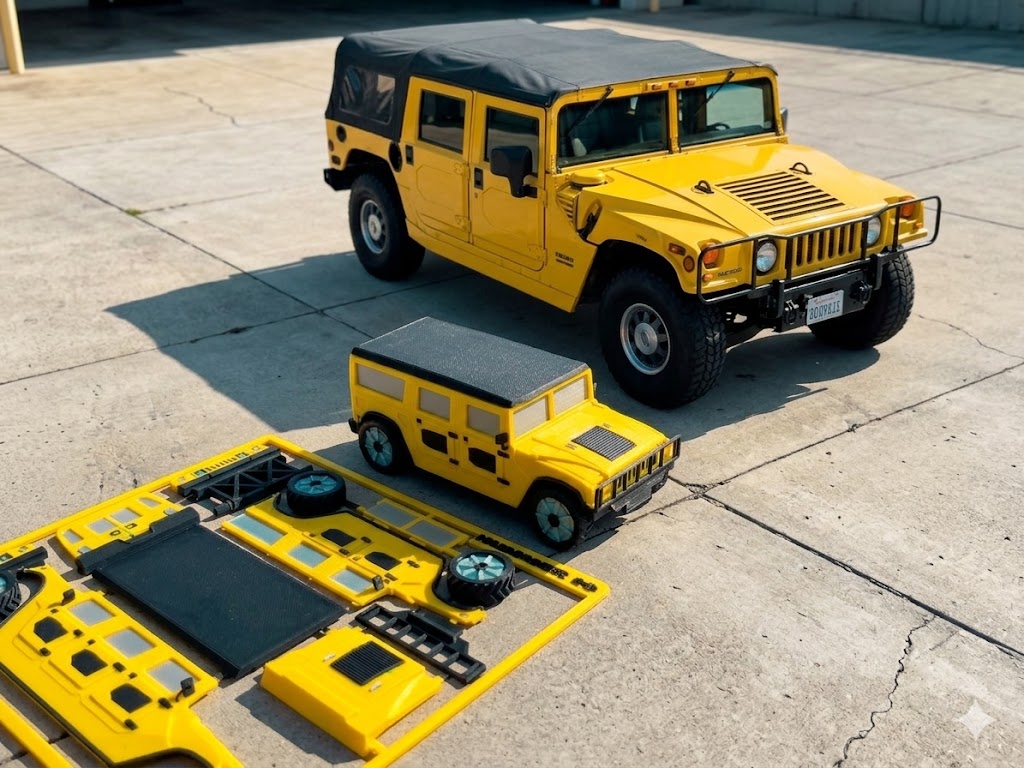 Hummer H1 3D Printed Model Kit Card – Military Vehicle Build Kit