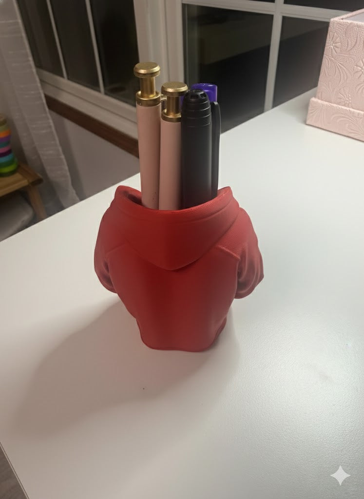 Hoodie Pen Holder Desk Organizer Hoodie Pen Holder Desk Organizer – 3D Printed Hoodie Supply Cup – Cute Desk Accessory – Office & School Organizer