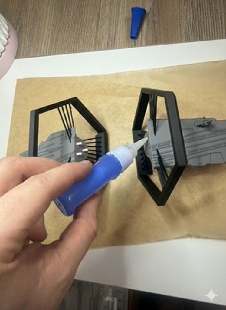 Sci-Fi Aircraft Carrier 3D Printed Model Kit Sci-Fi Aircraft Carrier 3D Printed Model Kit – Futuristic Space Navy Display – Mini Jet Aircraft Included – DIY Military Carrier Build