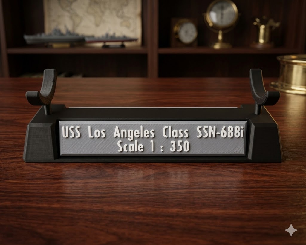 USS Los Angeles Class Submarine 3D Printed Model