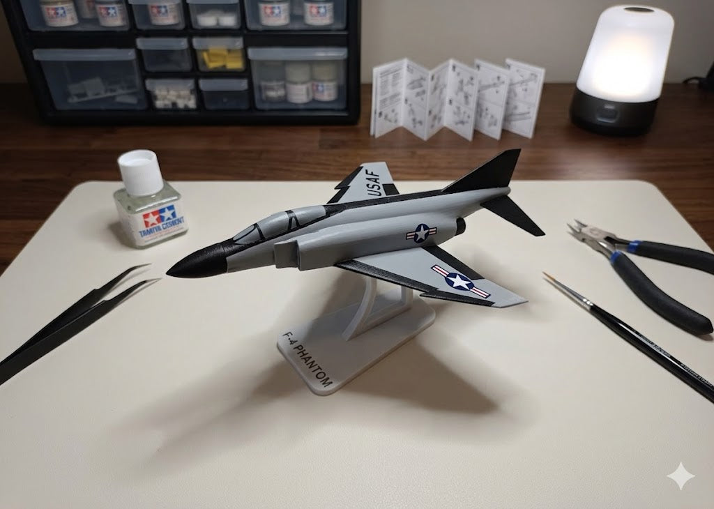 F-4 Phantom II USAF 3D Printed Aircraft Model – Loose Piece Fighter Jet Display