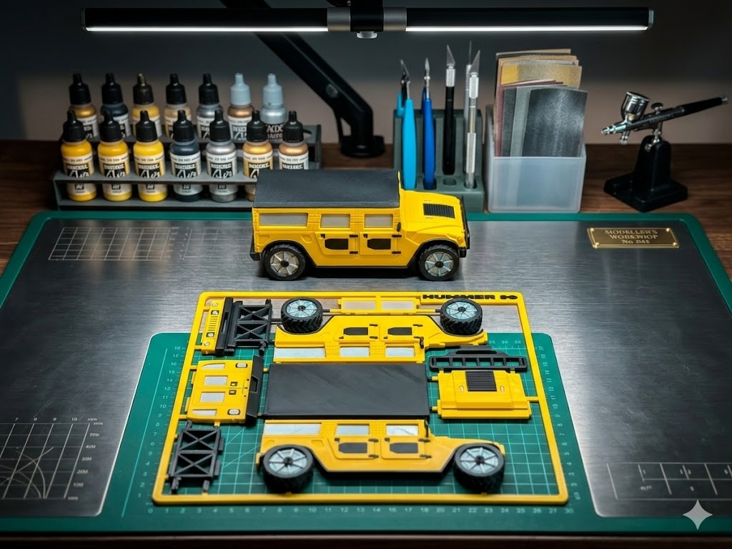 Hummer H1 3D Printed Model Kit Card – Military Vehicle Build Kit