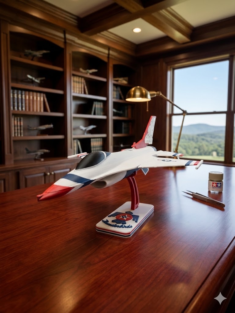 USAF Thunderbirds F-16 3D Printed Aircraft Model Kit – Air Demonstration Team Edition