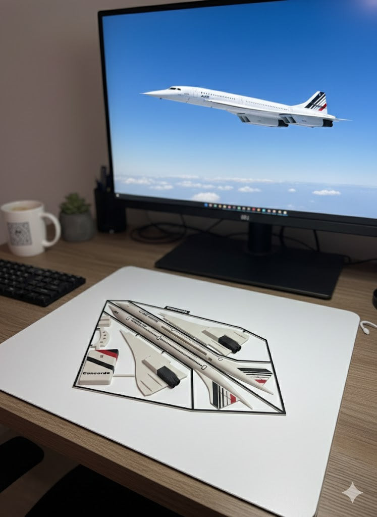 Concorde Supersonic Jet 3D Printed Aircraft Model Kit – Air France Edition