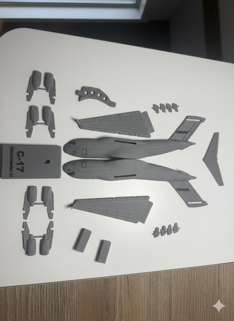 C-17 Globemaster III 3D Printed Aircraft Model Kit – USAF Military Cargo Plane
