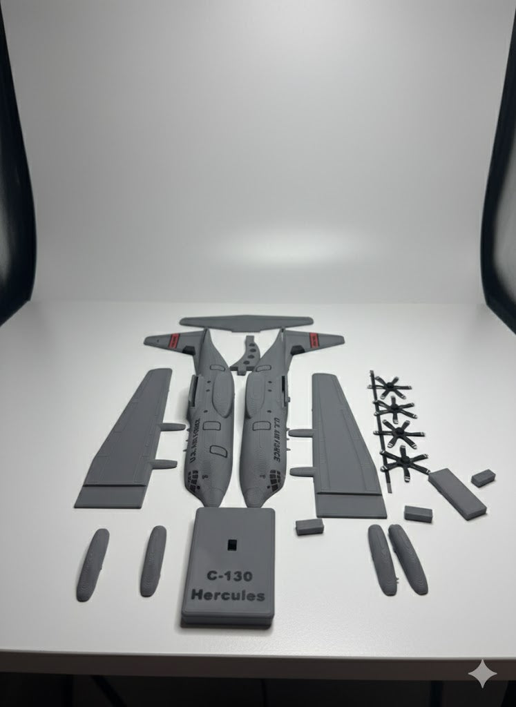 C-130J Hercules 3D Printed Aircraft Model Kit – Military Cargo Plane