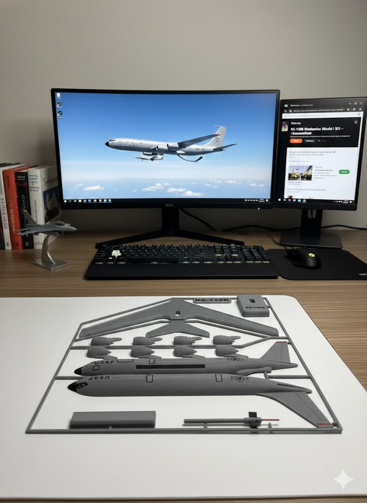 KC-135R Stratotanker 3D Printed Aircraft Model Kit – USAF Refueling Plane Build Kit