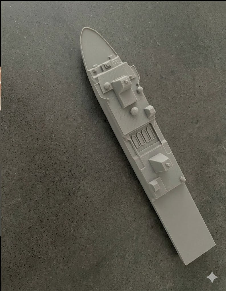 USS San Antonio Class Amphibious Transport Dock 3D Printed Display Ship – Naval Desk Decor