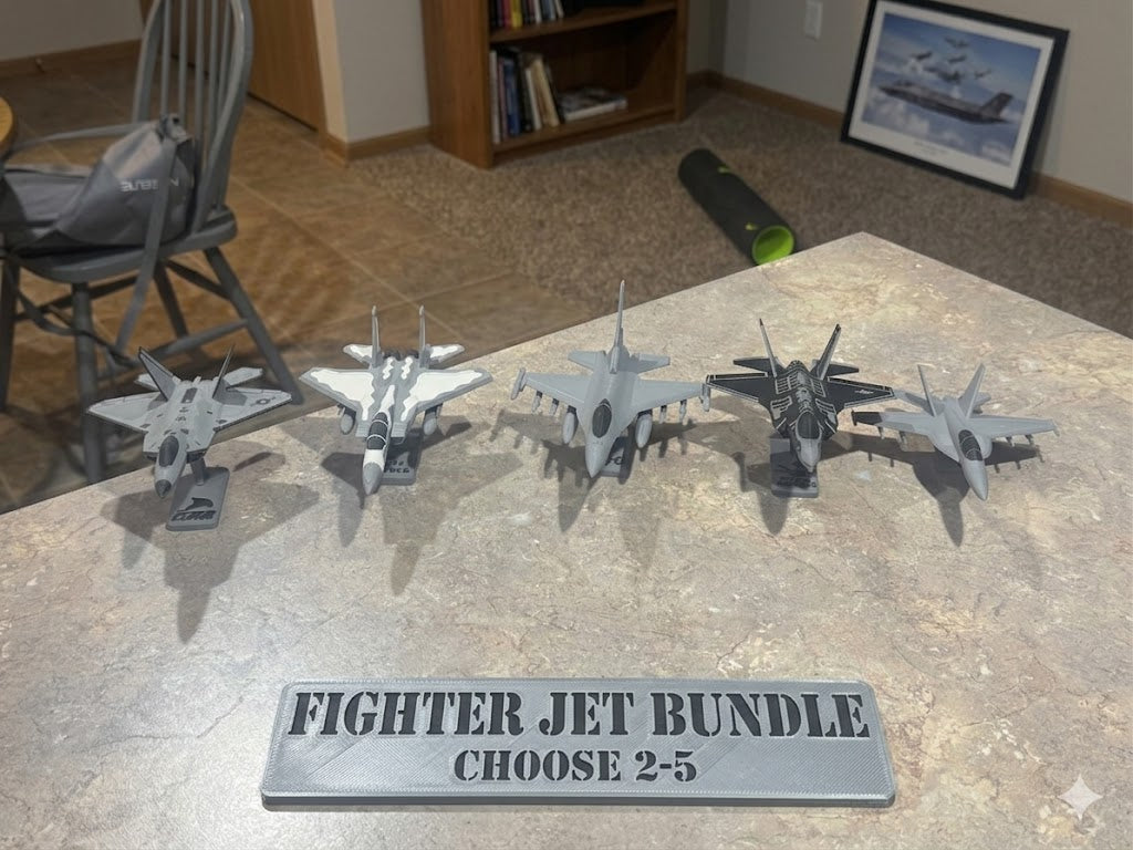 Modern Fighter Jet Bundle 3D Printed Aircraft Model Kit Set – Military Aviation Collection