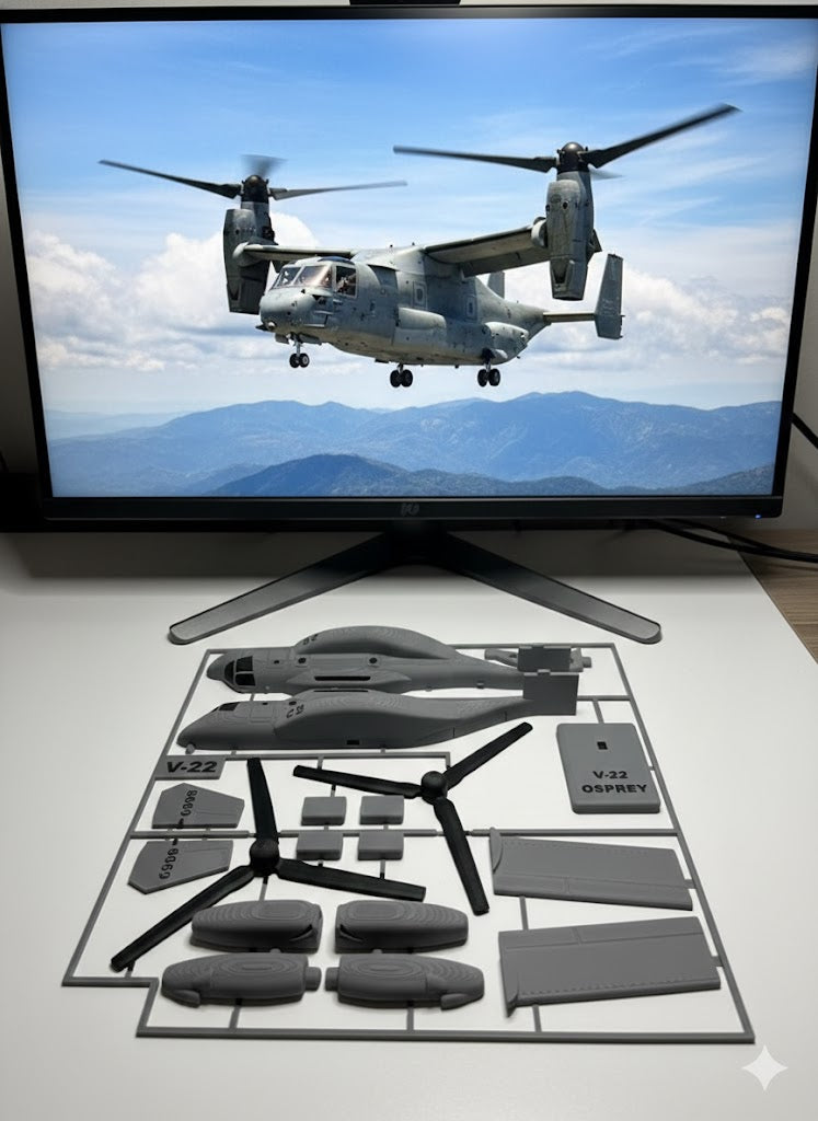 V-22 Osprey 3D Printed Aircraft Model Kit – Military Tiltrotor Aircraft