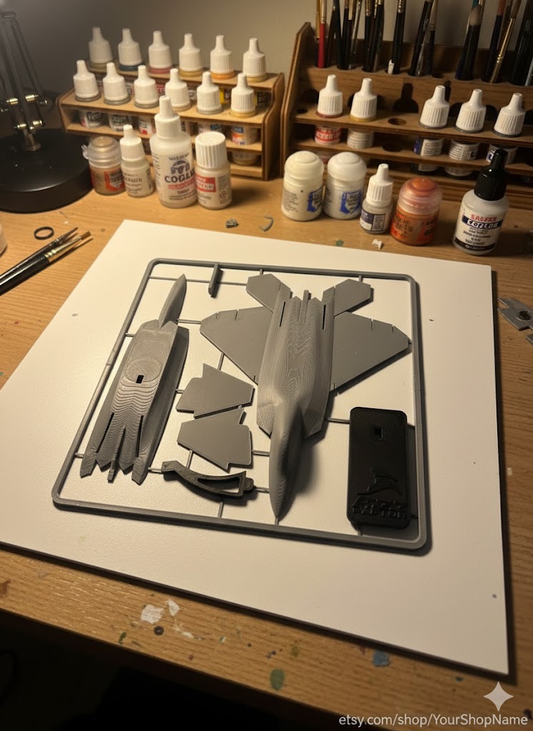 F-22 Raptor 3D Printed Model Kit F-22 Raptor 3D Printed Model Kit – Stealth Fighter Jet Display – Military Aircraft DIY Build – Aviation Desk Decor – Fighter Jet Model