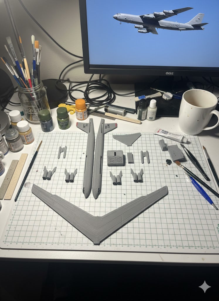 Military Bomber Aircraft Bundle 3D Printed Model Kit Set – Strategic Bomber Collection